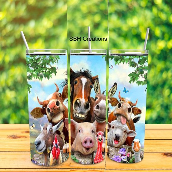 Fun farm animal Selfie Tumbler - Picture 1 of 1